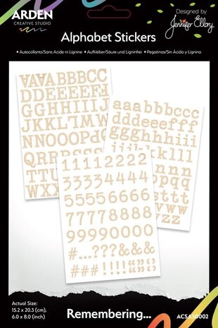 Arden Creative Studio Laurel Grove StickeRemembering... Alphabet Stickers (ACSAS0002)r Book (ACSSB0001) - Copy Arden Creative Studio Laurel Grove StickeRemembering... Alphabet Stickers (ACSAS0002)r Book (ACSSB0001) - Copy
