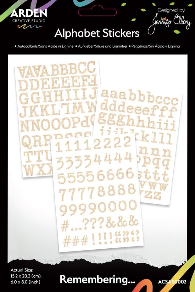 Arden Creative Studio Remembering... Alphabet Stickers (ACSAS0002 ...