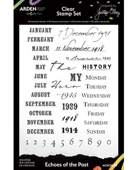 Arden Creative Studio Remembering... Echoes of the Past 6x8 Inch Clear Stamp Set (ACSCS0019)