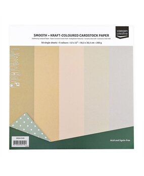 Vaessen Creative Kraft Coloured 12x12 Inch Smooth Cardstock Paper (2920-0105) Vaessen Creative Kraft Coloured 12x12 Inch Smooth Cardstock Paper (2920-0105)