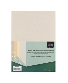 Vaessen Creative Kraft Coloured A4 Smooth Cardstock Paper (2920-0106)