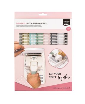Vaessen Creative Bind Easy Metal Binding Wires Rainbow Mix (16mm) (2021-406)