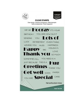 Vaessen Creative Clear Stamps Basic Text EN (CAR0202)