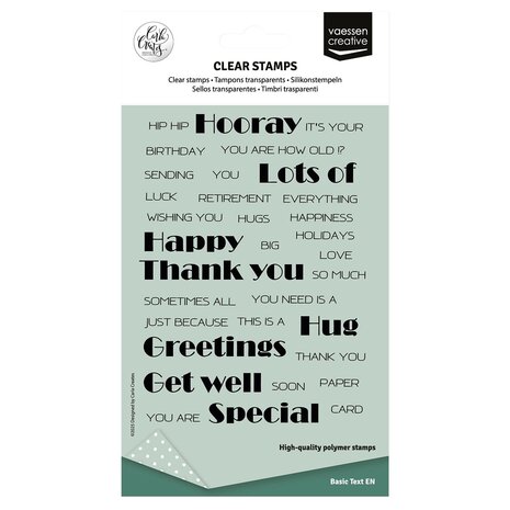 Vaessen Creative Clear Stamps Basic Text EN (CAR0202) Vaessen Creative Clear Stamps Basic Text EN (CAR0202)