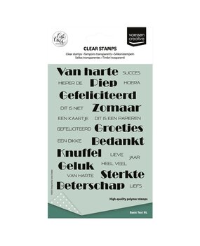 Vaessen Creative Clear Stamps Basic Text NL (CAR0203)