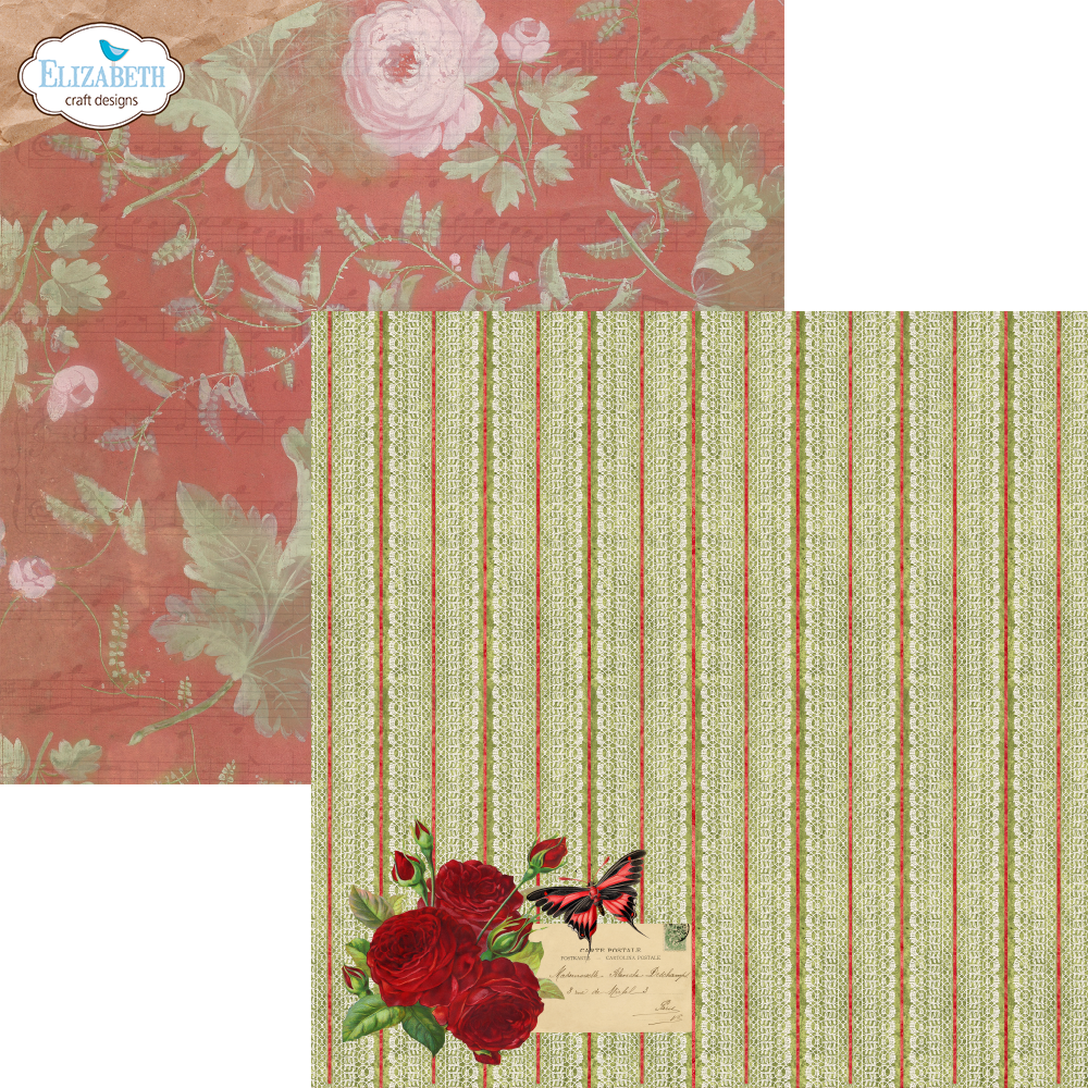 Elizabeth Craft Designs Romantic Revival 12x12 Inch Cardstock Paper (C036) Elizabeth Craft Designs Romantic Revival 12x12 Inch Cardstock Paper (C036)