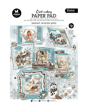 Studio Light PRE-ORDER Essentials Snowy Winter Days A4 Card Making Pad (SL-ES-CMP23)