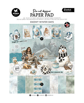 Studio Light PRE-ORDER Essentials Snowy Winter Days A4 Die-Cut Paper Pad (SL-ES-DCPP388)