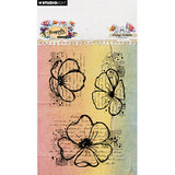 Studio Light PRE-ORDER Dragonfly Dreams Clear Stamp Grungy Flowers (HE-DD-STAMP908)