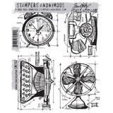 Stampers Anonymous Cling Stamps Vintage Things Blueprint (CMS152)