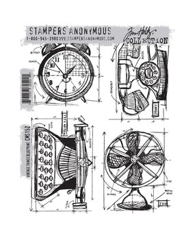 Stampers Anonymous Cling Stamps Vintage Things Blueprint (CMS152) Stampers Anonymous Cling Stamps Vintage Things Blueprint (CMS152)