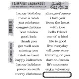 Stampers Anonymous Cling Stamps Simple Sayings (CMS155)