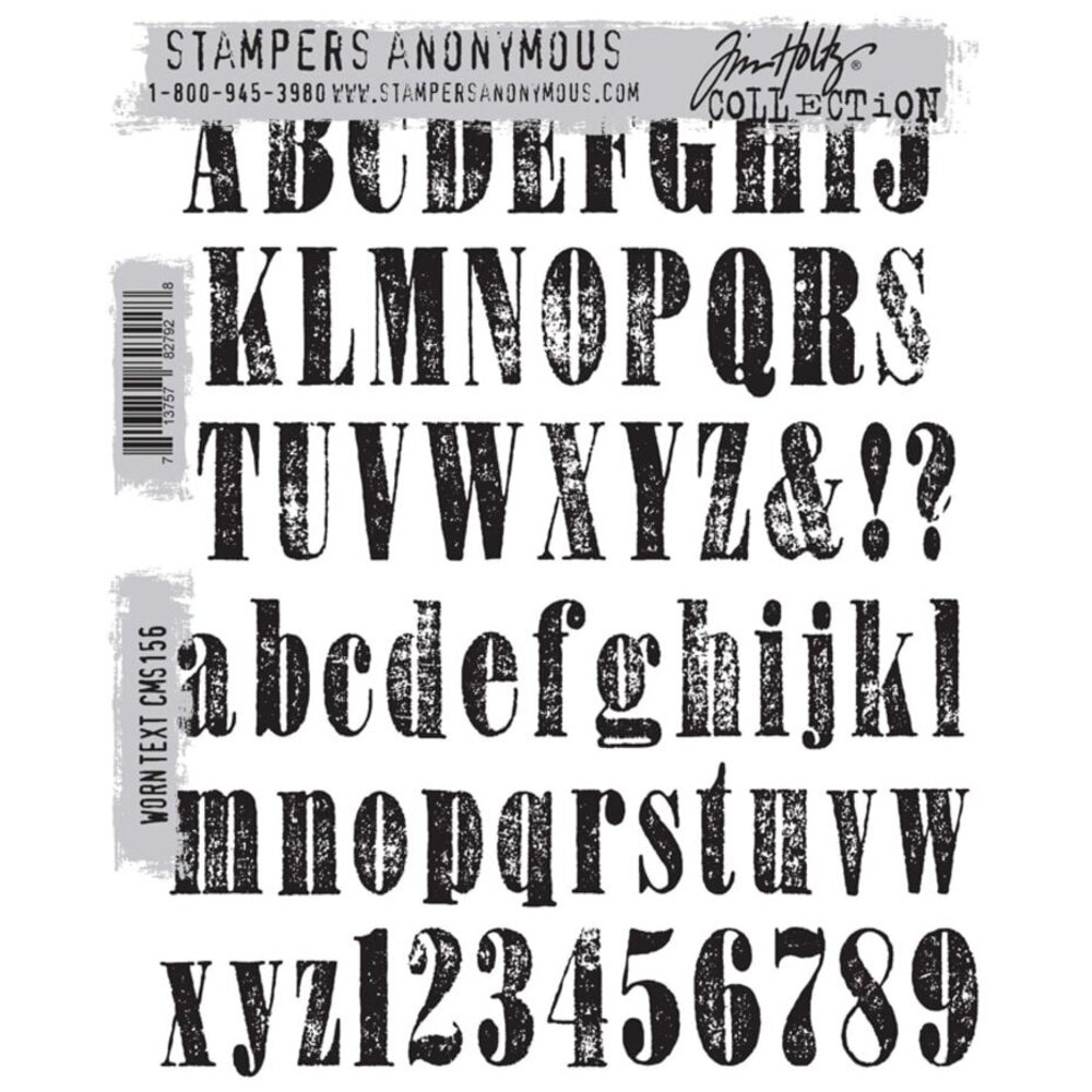Stampers Anonymous Cling Stamps Worn Text (CMS156) Stampers Anonymous Cling Stamps Worn Text (CMS156)