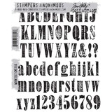 Stampers Anonymous Cling Stamps Worn Text (CMS156)