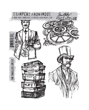 Stampers Anonymous Cling Stamps Time Travelers (CMS157) Stampers Anonymous Cling Stamps Time Travelers (CMS157)