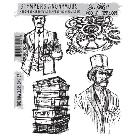 Stampers Anonymous Cling Stamps Time Travelers (CMS157) Stampers Anonymous Cling Stamps Time Travelers (CMS157)