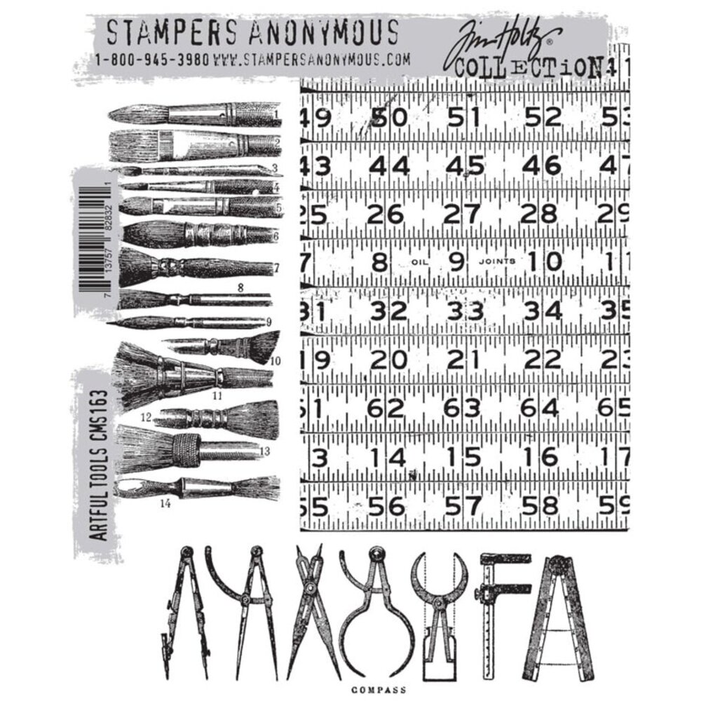 Stampers Anonymous Cling Stamps Artful Tools (CMS163)