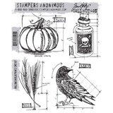 Stampers Anonymous Cling Stamps Halloween Blueprint 2 (CMS167)