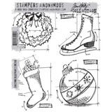 Stampers Anonymous Cling Stamps Christmas Blueprint 2 (CMS168)