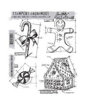 Stampers Anonymous Cling Stamps Christmas Blueprint 3 (CMS169) Stampers Anonymous Cling Stamps Christmas Blueprint 3 (CMS169)