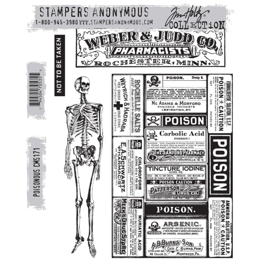 Stampers Anonymous Cling Stamps Poisonous (CMS171)
