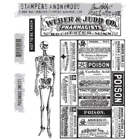 Stampers Anonymous Cling Stamps Poisonous (CMS171)
