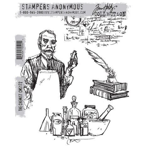 Stampers Anonymous Cling Stamps The Chemist (CMS172) Stampers Anonymous Cling Stamps The Chemist (CMS172)