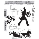 Stampers Anonymous Cling Stamps Deco Christmas (CMS176)