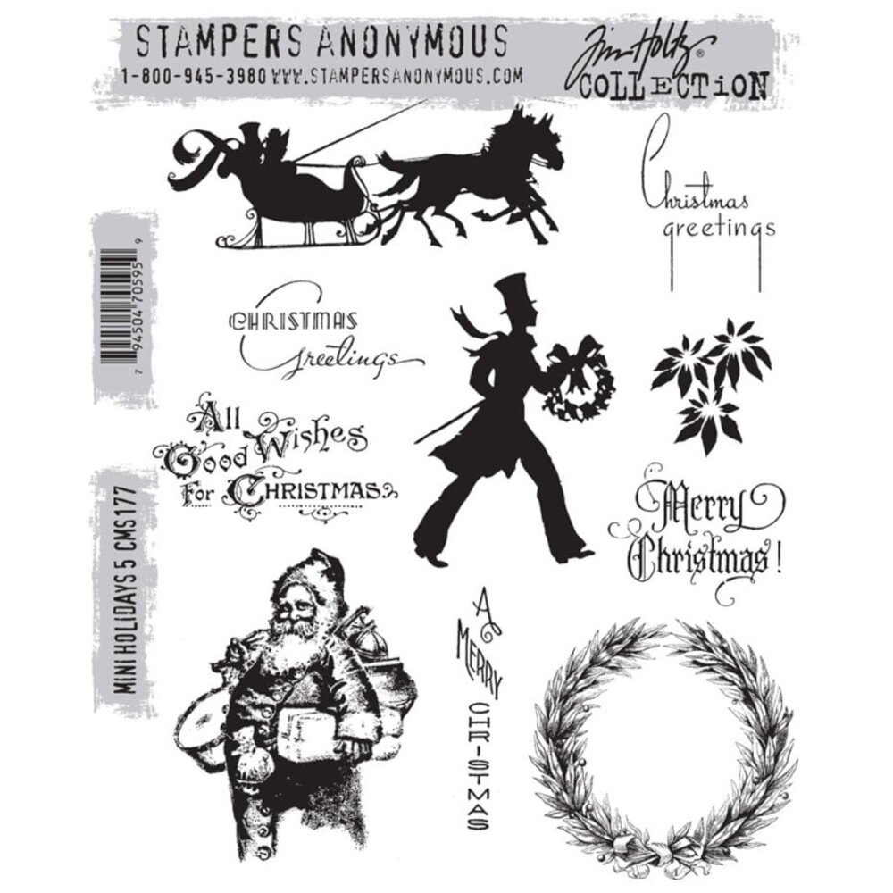 Stampers Anonymous Cling Stamps Mini Holidays 5 (CMS177)