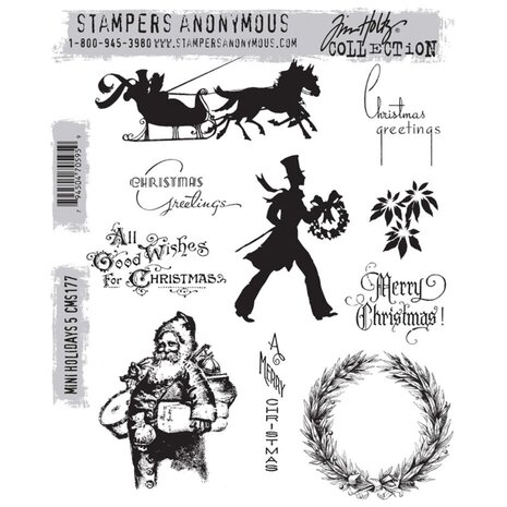 Stampers Anonymous Cling Stamps Mini Holidays 5 (CMS177)