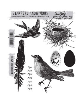 Stampers Anonymous Cling Stamps Bird Feather (CMS180) Stampers Anonymous Cling Stamps Bird Feather (CMS180)