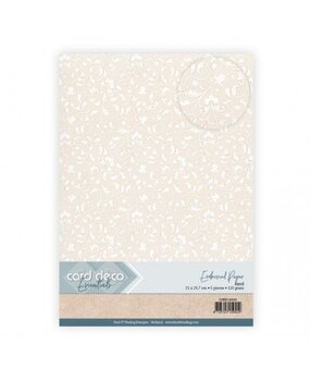 Card Deco Embossed Paper Sand A4 Graceful Vines (CDEEC10010)