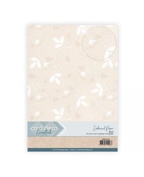 Card Deco Embossed Paper Sand A4 Blooming Elegance (CDEEC10012)
