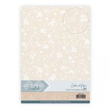 Card Deco Embossed Paper Sand A4 Delicate Blossoms (CDEEC10013)