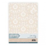 Card Deco Embossed Paper Sand A4 Ornate Damask (CDEEC10015)