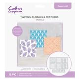 Crafter's Companion PRE-ORDER Chameleon Stencils Swirls, Florals & Feathers (CC-STEN-SFF) Crafter's Companion PRE-ORDER Chameleon Stencils Swirls, Florals & Feathers (CC-STEN-SFF)