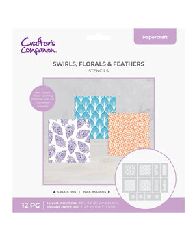 Crafter's Companion PRE-ORDER Chameleon Stencils Swirls, Florals & Feathers (CC-STEN-SFF) Crafter's Companion PRE-ORDER Chameleon Stencils Swirls, Florals & Feathers (CC-STEN-SFF)