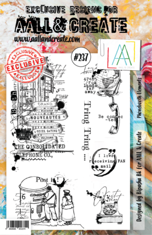 AALL and Create Clear Stamp Set A5 Phonebooth Elements (AALL-TP-237) AALL and Create Clear Stamp Set A5 Phonebooth Elements (AALL-TP-237)