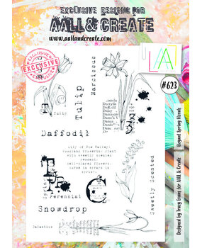 AALL and Create Clear Stamp Set A4 Elegant Sprint Florals (AALL-TP-623)*