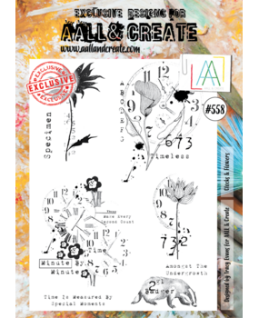 AALL and Create Clear Stamp Set A4 Clocks & Flowers (AALL-TP-558)*
