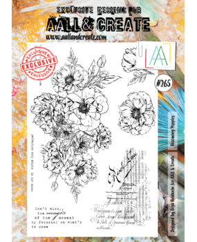 AALL and Create Clear Stamp Set A4 Blooming Poppies (AALL-TP-265)