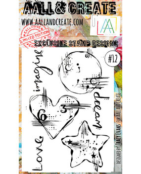 AALL and Create Clear Stamp Set A6 Starry Hearts (AALL-TP-012)* AALL and Create Clear Stamp Set A6 Starry Hearts (AALL-TP-012)*