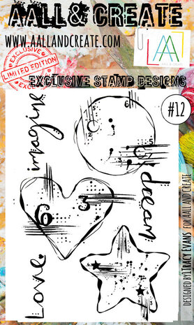 AALL and Create Clear Stamp Set A6 Starry Hearts (AALL-TP-012) AALL and Create Clear Stamp Set A6 Starry Hearts (AALL-TP-012)