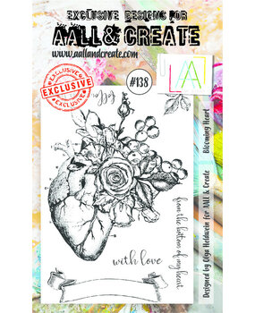 AALL and Create Clear Stamp Set A6 Blooming Heart (AALL-TP-138)* AALL and Create Clear Stamp Set A6 Blooming Heart (AALL-TP-138)*