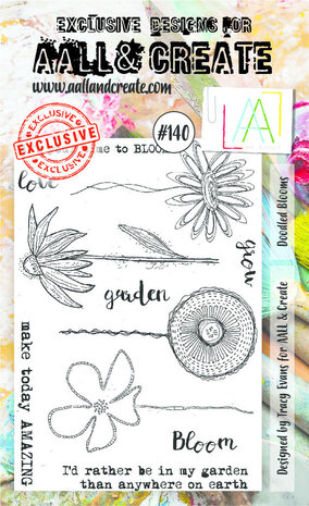 AALL and Create Clear Stamp Set A6 Doodled Blooms (AALL-TP-140) AALL and Create Clear Stamp Set A6 Doodled Blooms (AALL-TP-140)