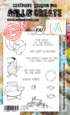 AALL and Create Clear Stamp Set A6 At The Beach (AALL-TP-247) AALL and Create Clear Stamp Set A6 At The Beach (AALL-TP-247)