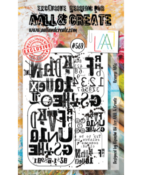 AALL and Create Clear Stamp Set A6 Reverse ABCs (AALL-TP-569)*