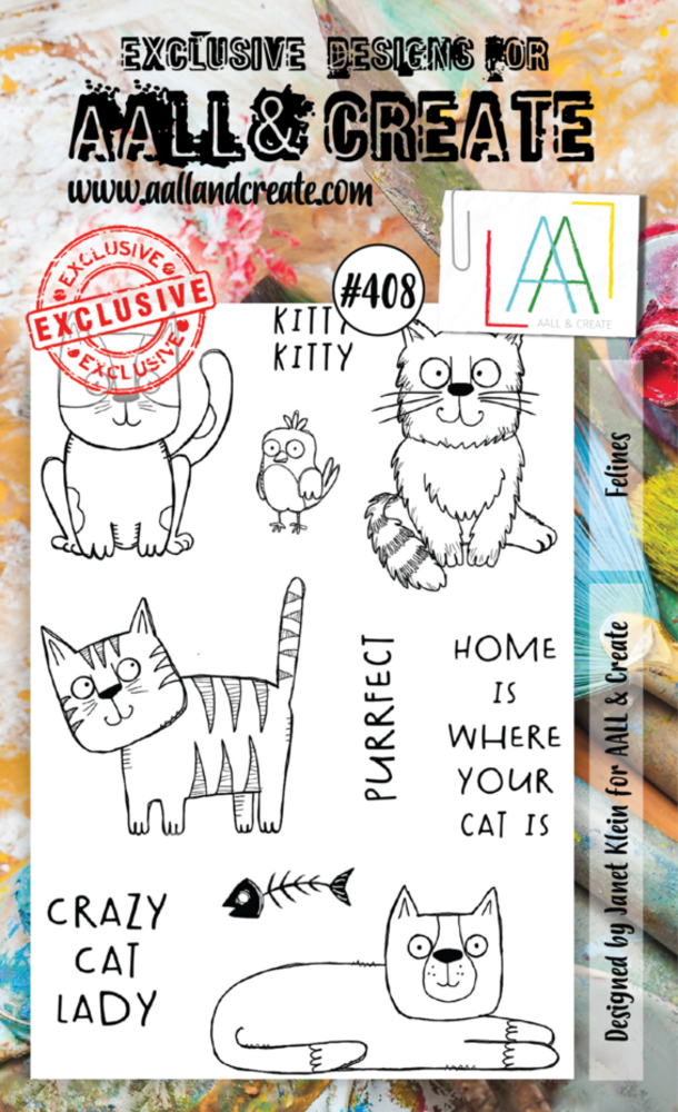 AALL and Create Clear Stamp Set A6 Felines (AALL-TP-408) AALL and Create Clear Stamp Set A6 Felines (AALL-TP-408)