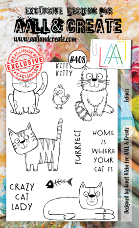 AALL and Create Clear Stamp Set A6 Felines (AALL-TP-408) AALL and Create Clear Stamp Set A6 Felines (AALL-TP-408)