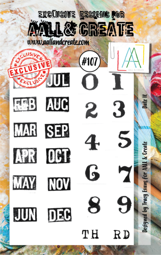 AALL and Create Clear Stamp Set A7 Date It (AALL-TP-107) AALL and Create Clear Stamp Set A7 Date It (AALL-TP-107)